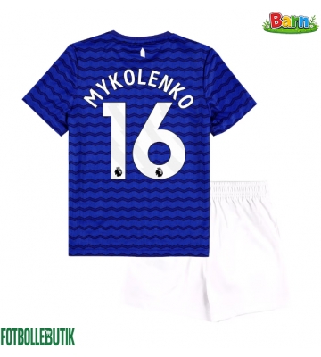 Everton Vitaliy Mykolenko #16 Hemmaställ Barn 2025-26 Kortärmad (+ Korta byxor)